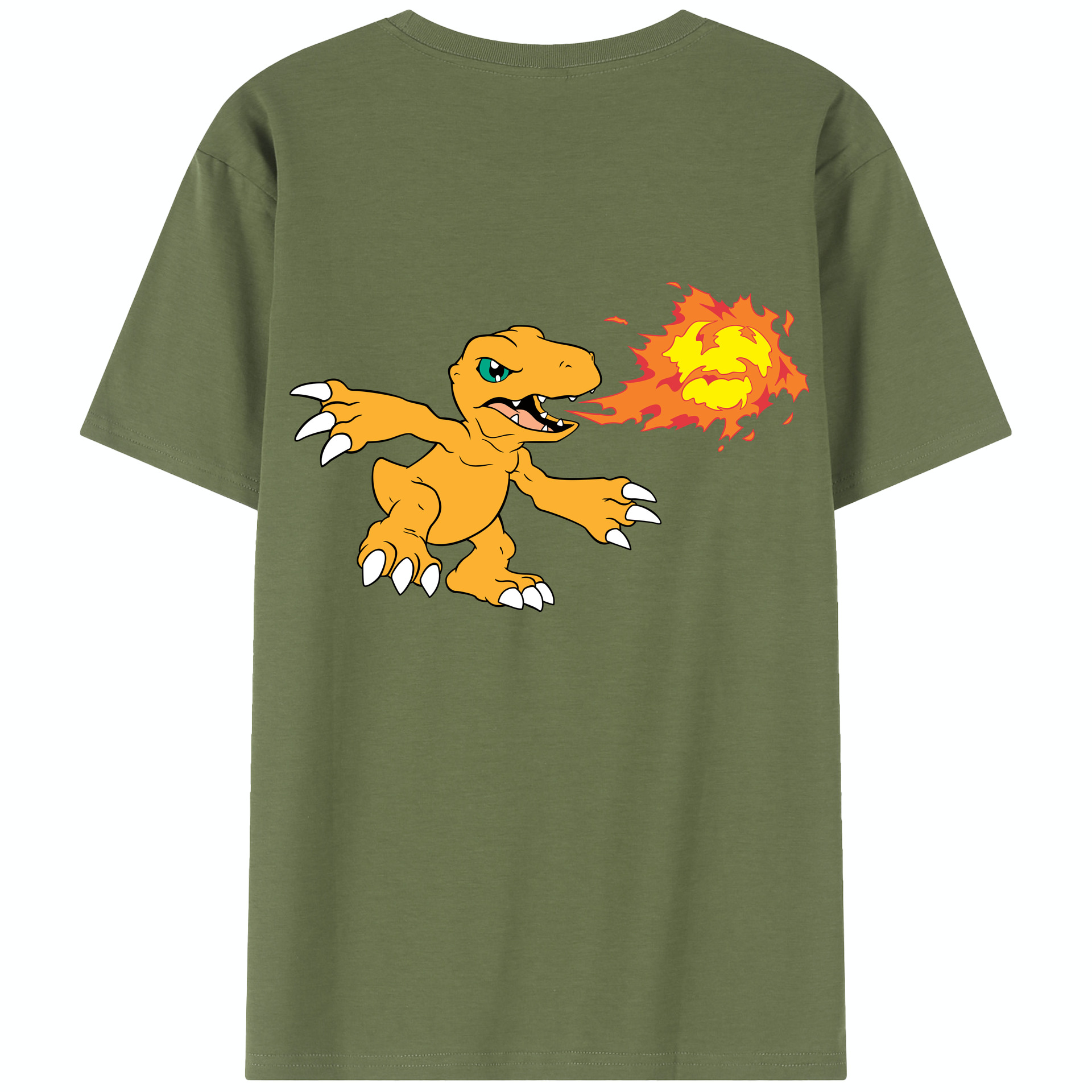 （画像用） Digimon デジタルモンスター/デジモン 綿100％半袖Tシャツ（背面プリント）